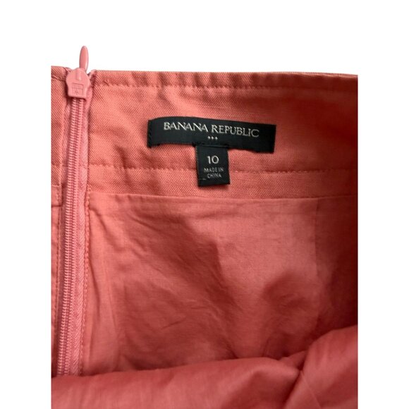 BANANA REPUBLIC Orange Asymmetrical Cut Skirt Size 10 - Picture 2 of 8